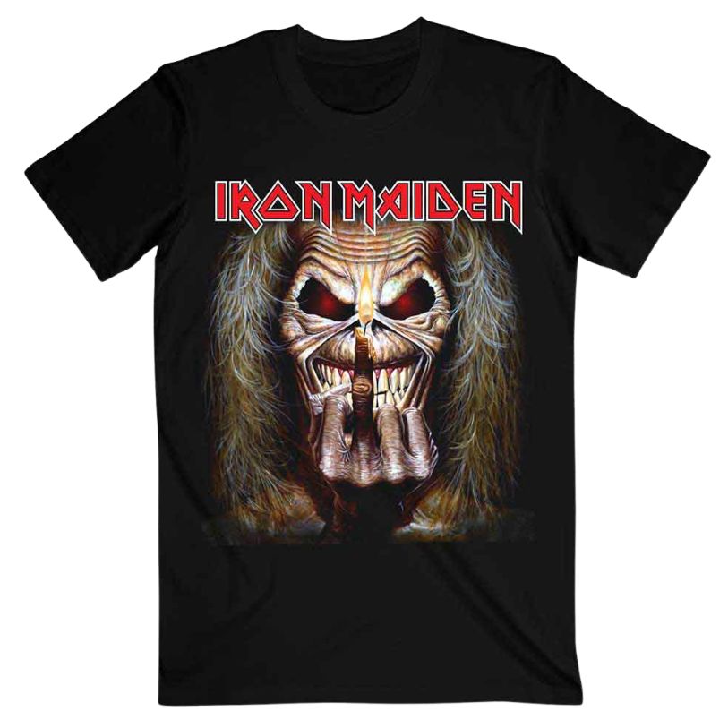 T-SHIRT IRON MAIDEN CANDLE FINGER