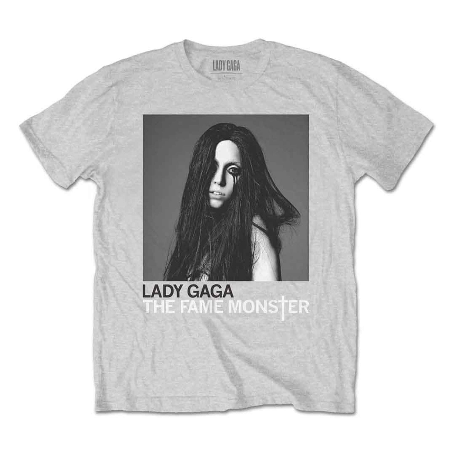 T-SHIRT LADY GAGA THE FAME MONSTER GREY