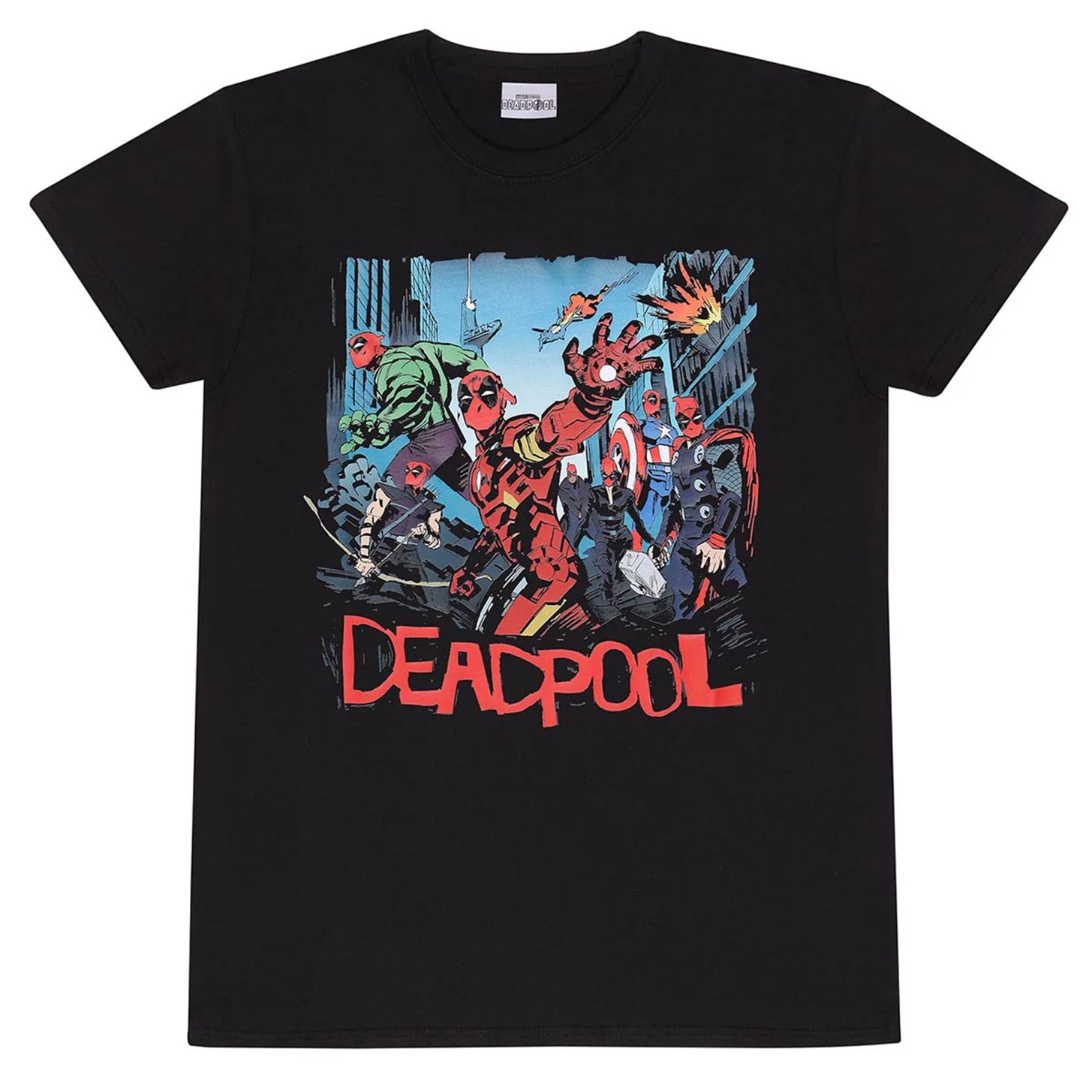 T-SHIRT MARVEL DEADPOOL 3 AVENGERS SPOOF
