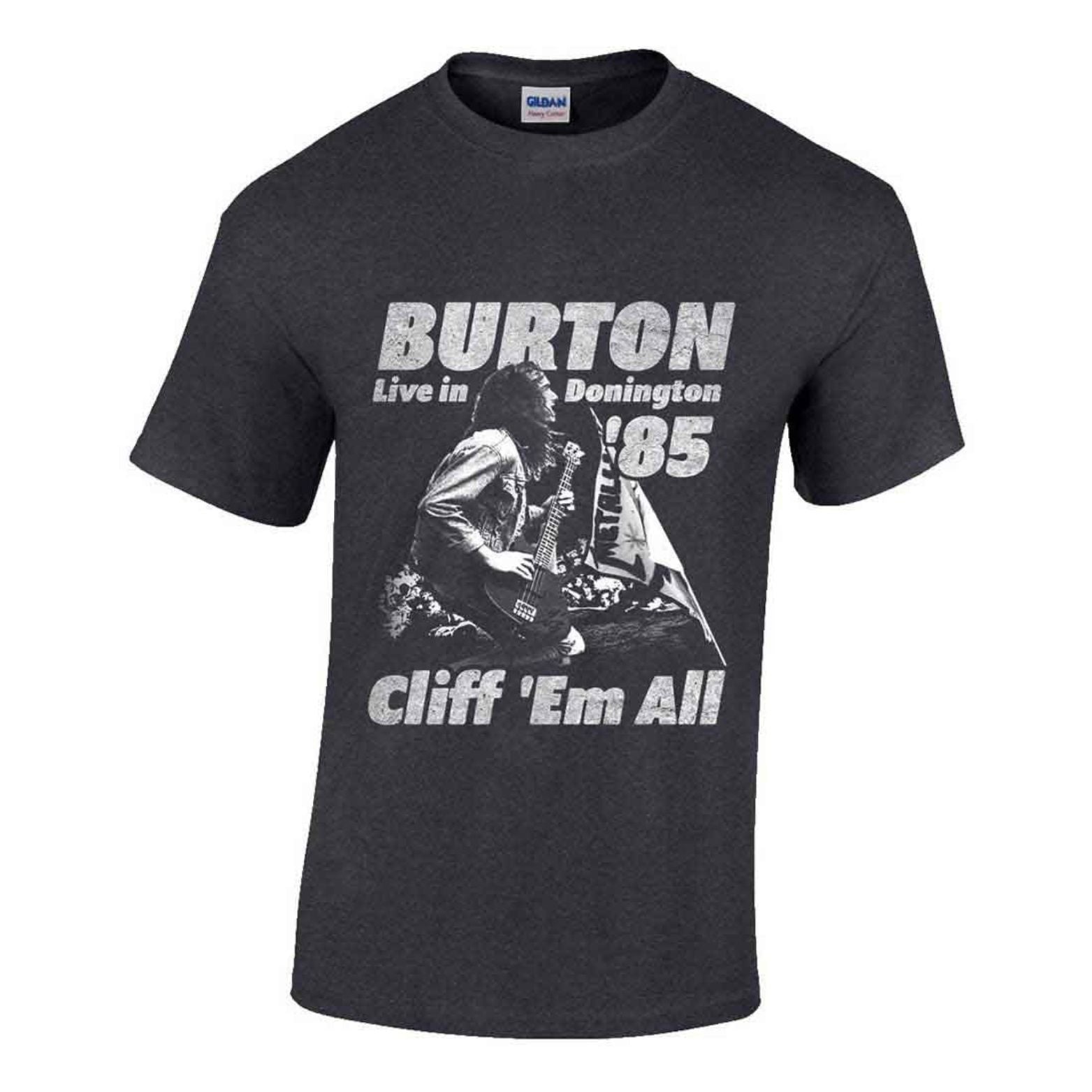 T-SHIRT METALLICA CLIFF BURTON FLAG RETRO