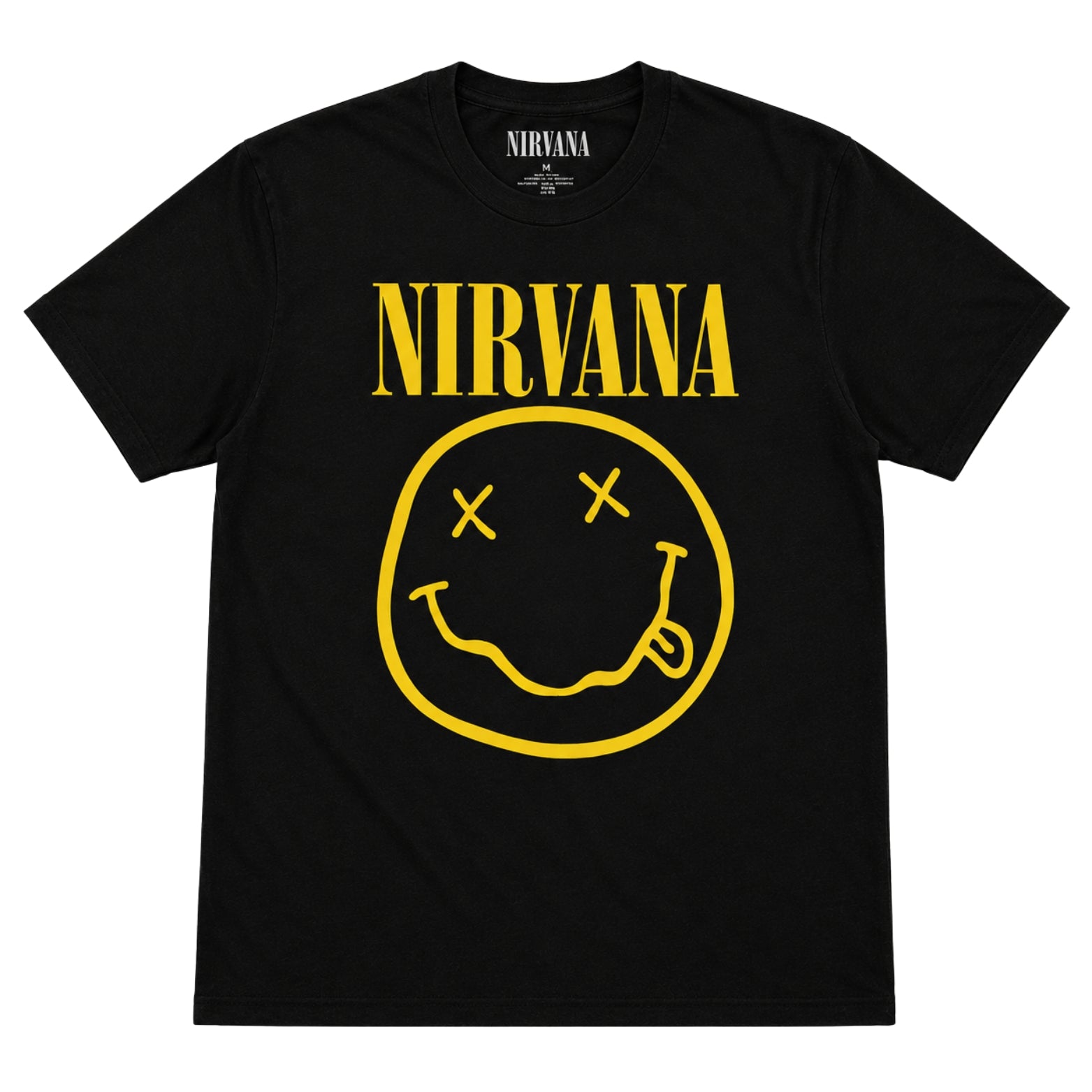 T-SHIRT NIRVANA YELLOW HAPPY FACE