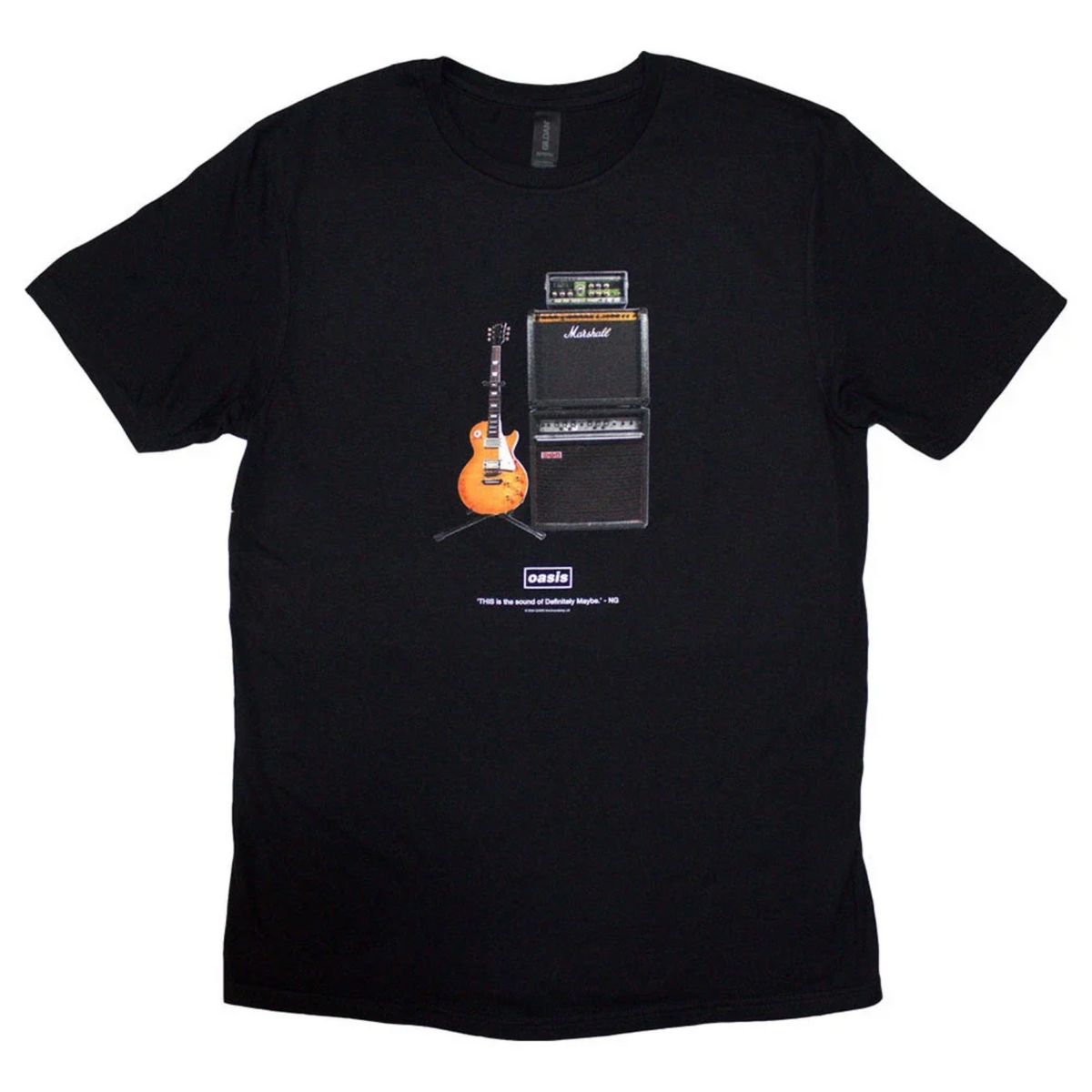 T-SHIRT OASIS DEFINTELY MAYBE GUITAR