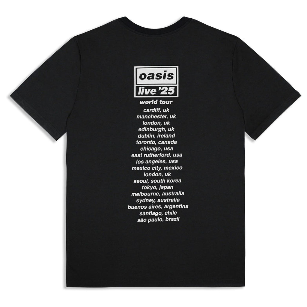 T-SHIRT OASIS WONDERWALL LIVE 25 WORLD TOUR