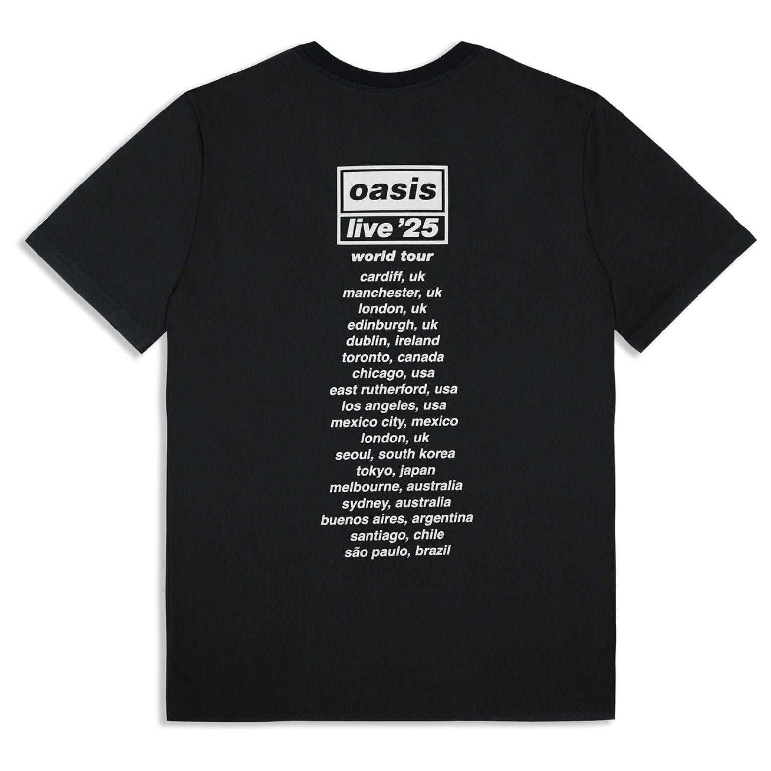 T-SHIRT OASIS WONDERWALL LIVE 25 WORLD TOUR