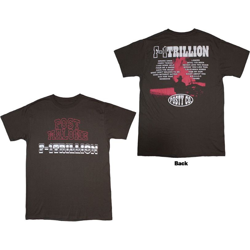 T-SHIRT POST MALONE TRILLION SIZE-S