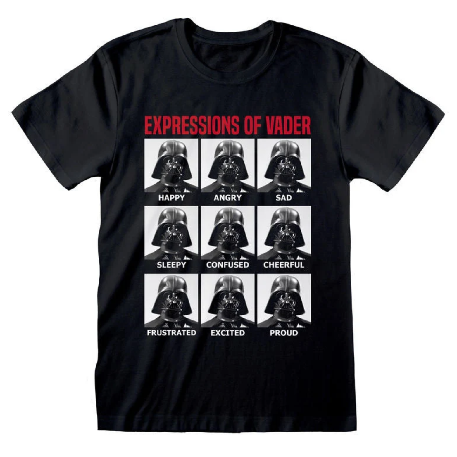 T-SHIRT STAR WARS EXPRESSIONS OF VADER BLACK