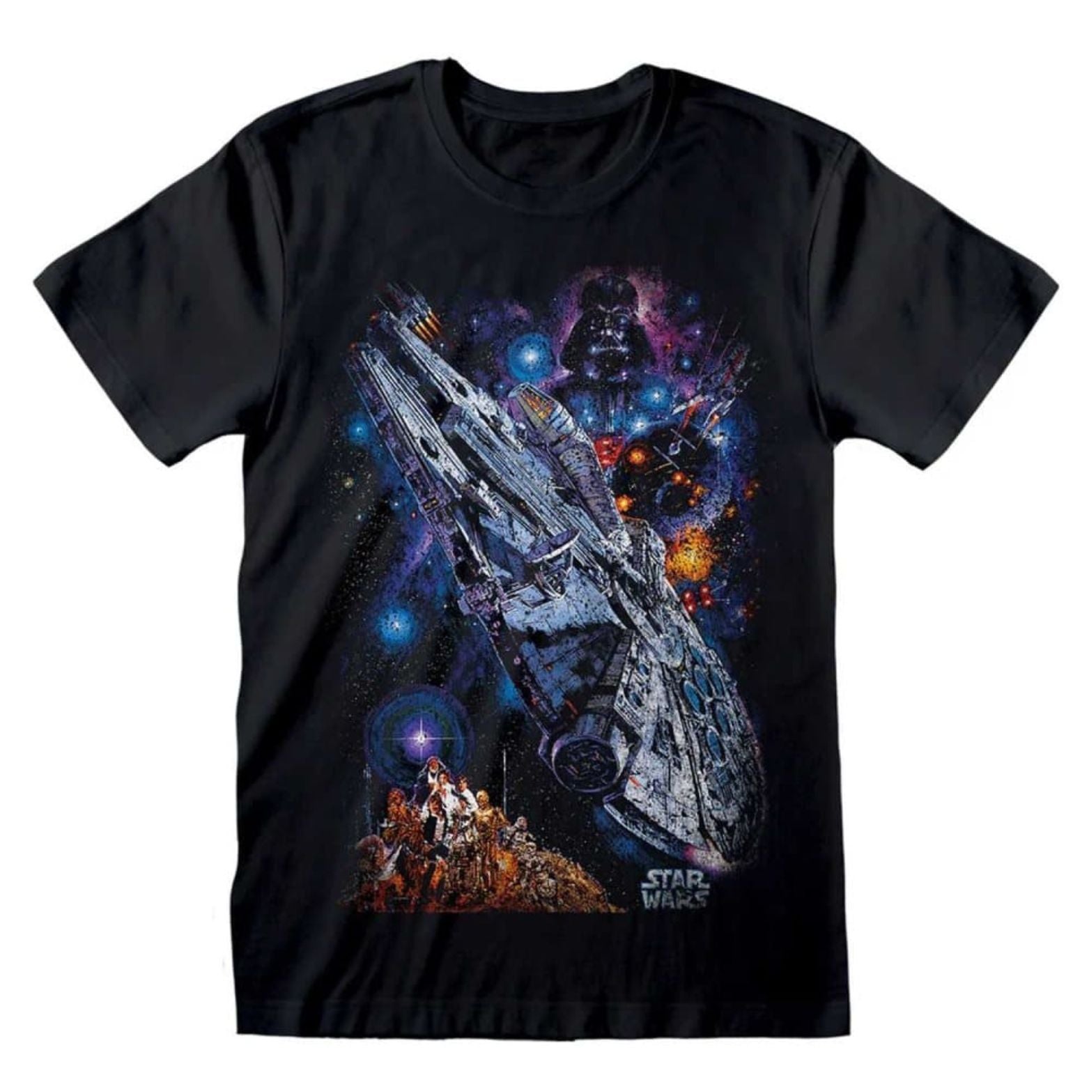 T-SHIRT STAR WARS GALAXY SHIP POSTER