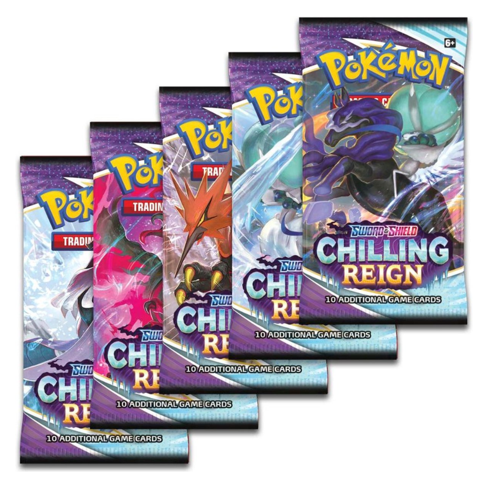 TRADING CARD POKÉMON CHILLING REIGN 10 CARDS