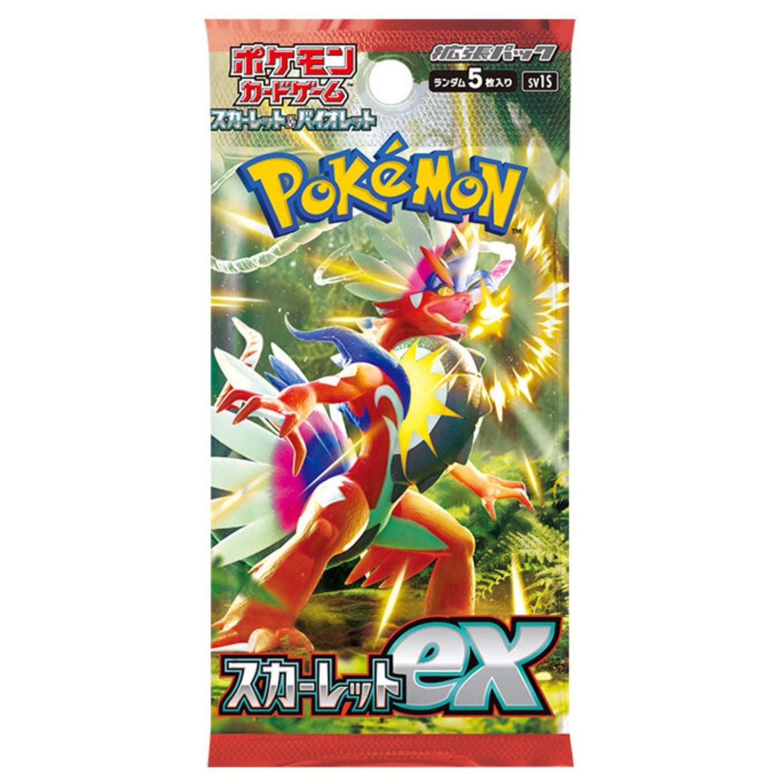 TRADING CARD POKÉMON SCARLET EX SV1S BOOSTER PACK 5 CARDS