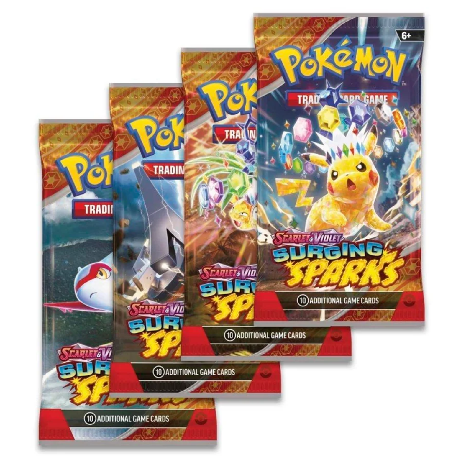 TRADING CARD POKÉMON SURGING SPARKS 10 CARDS