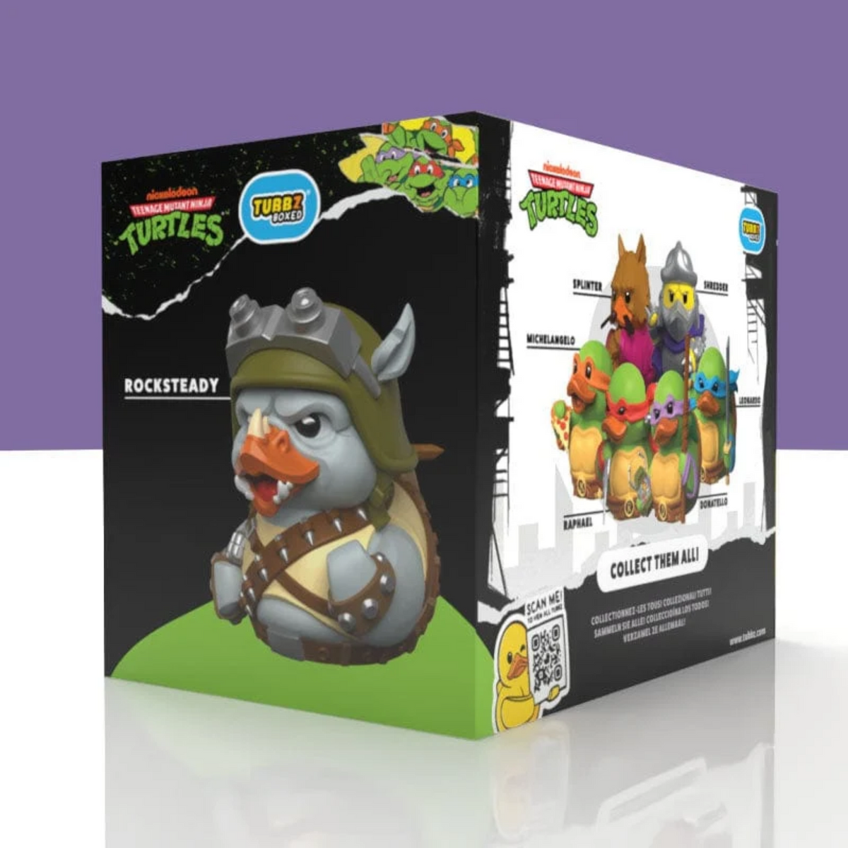 TUBBZ PVC TEENAGE MUTANT NINJA TURTLES ROCKSTEADY BOXED EDITION 10cm