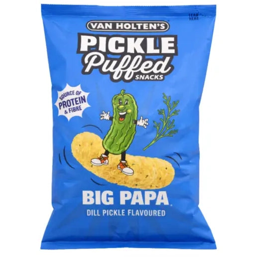 VAN HOLTEN'S PICKLE PUFFED SNACKS BIG PAPA DILL PICKLE 90g