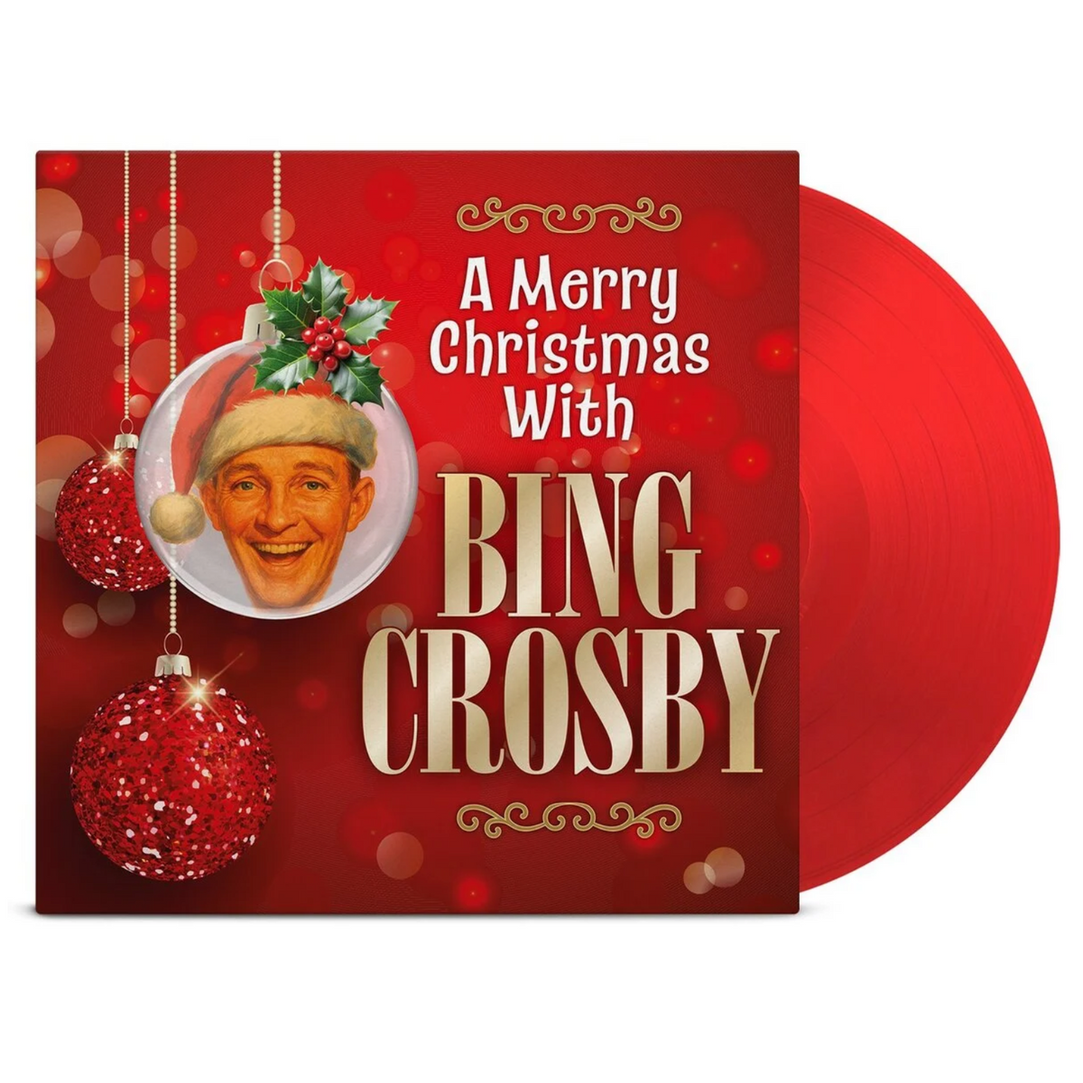 VINYL BING CROSBY A MERRY CHRISTMAS WITH BING CROSBY (RED TRANSPARENT VINYL)