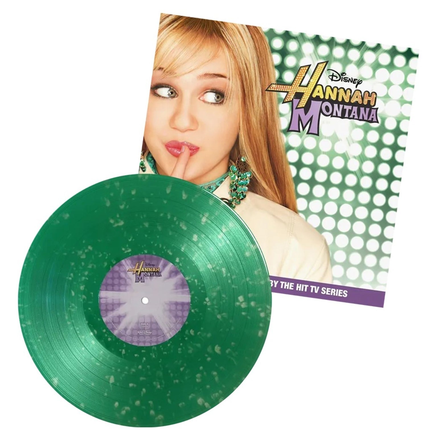VINYL HANNAH MONTANA GREEN SPLATER VINYL