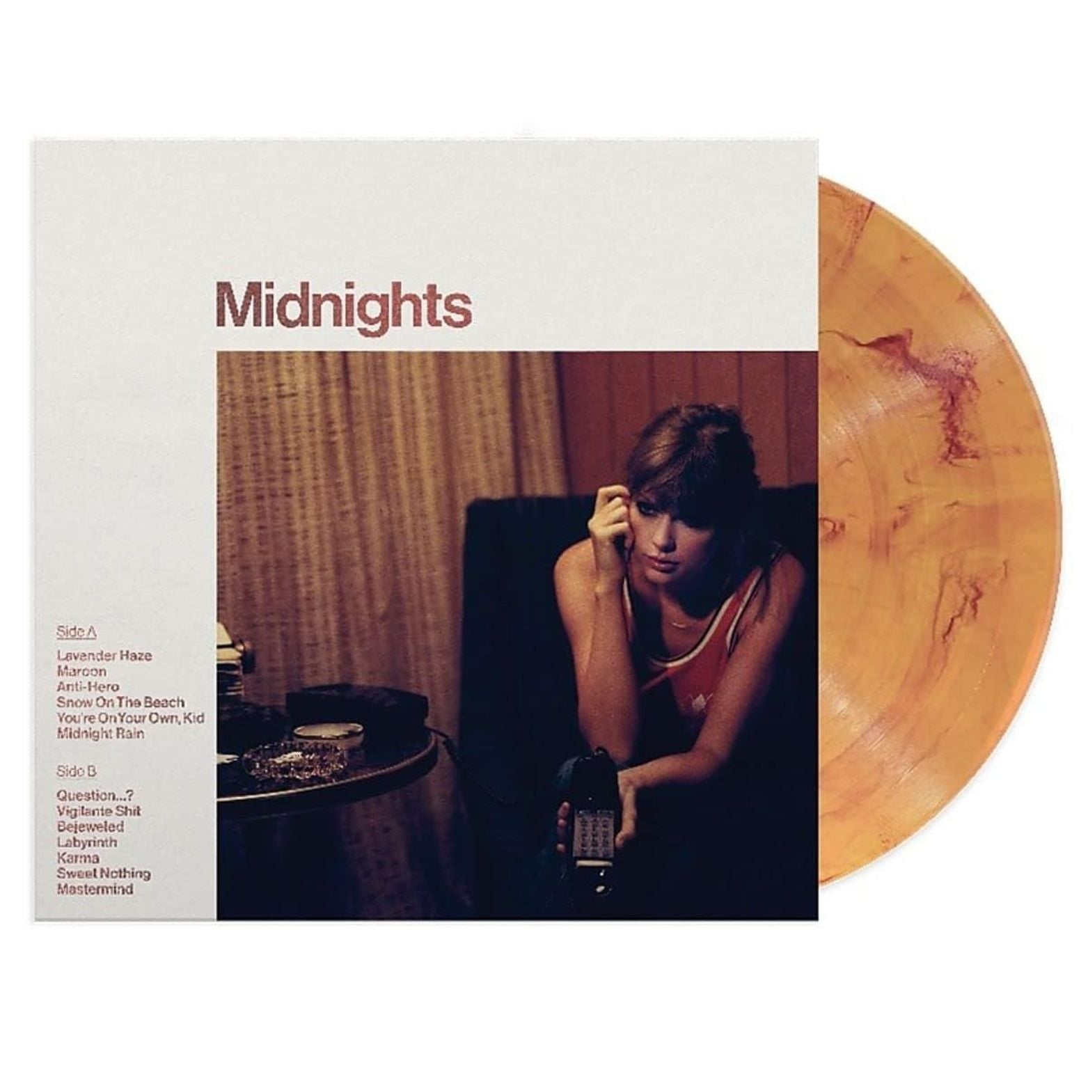 VINYL TAYLOR SWIFT MIDNIGHTS BLOOD MOON MARBLED VINYL DISC