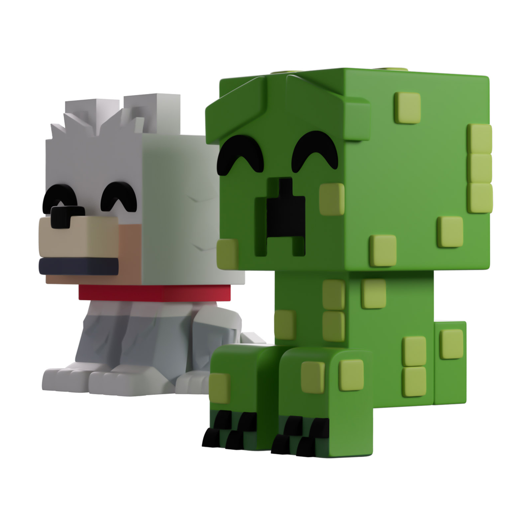 YOUTOOZ VINYL FIGURE MINECRAFTWOLF & CREEPER 5cm